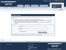 Tablet Screenshot of dancingmokey.com